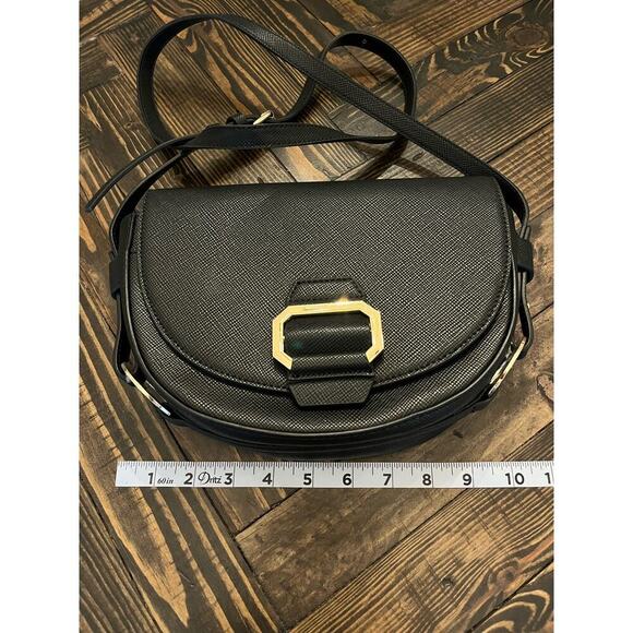 Gianni Bini Black Neutral Crossbody Purse Travel Gift Classic Preppy Academia - Picture 5 of 10